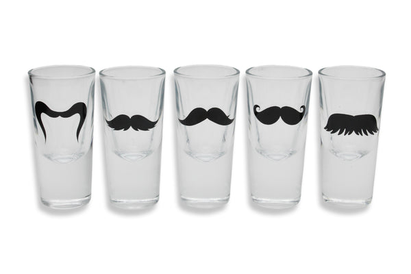 Mustache Pint Glasses - Set of 6 — Bar Products