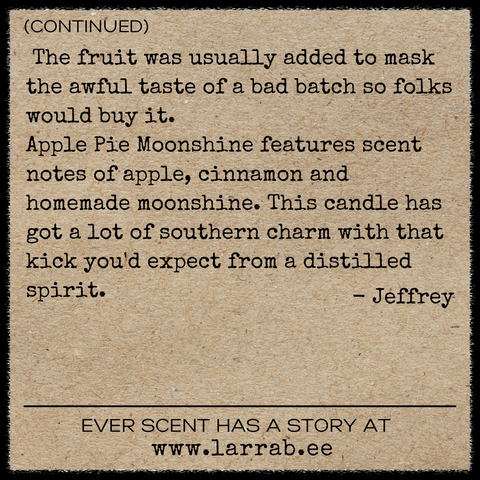 back of story card for apple pie moonshine