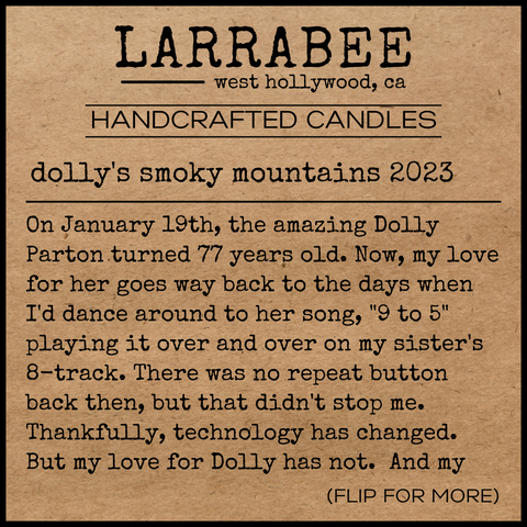 STORY OF DOLLY 2023 On January 19th, the amazing Dolly Parton turned 77 years old. Now, my love for her goes way back to the days when I'd dance around to her song, "9 to 5" playing it over and over on my sister's 8-track. There was no repeat button back then, but that didn't stop me. Thankfully, technology has changed. But my love for Dolly has not.  And my 