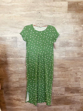 (M) Boden Green Polka Dot Dress Womens