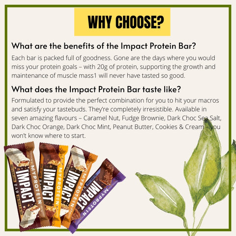 Myprotein Impact Protein Bar Why Choose