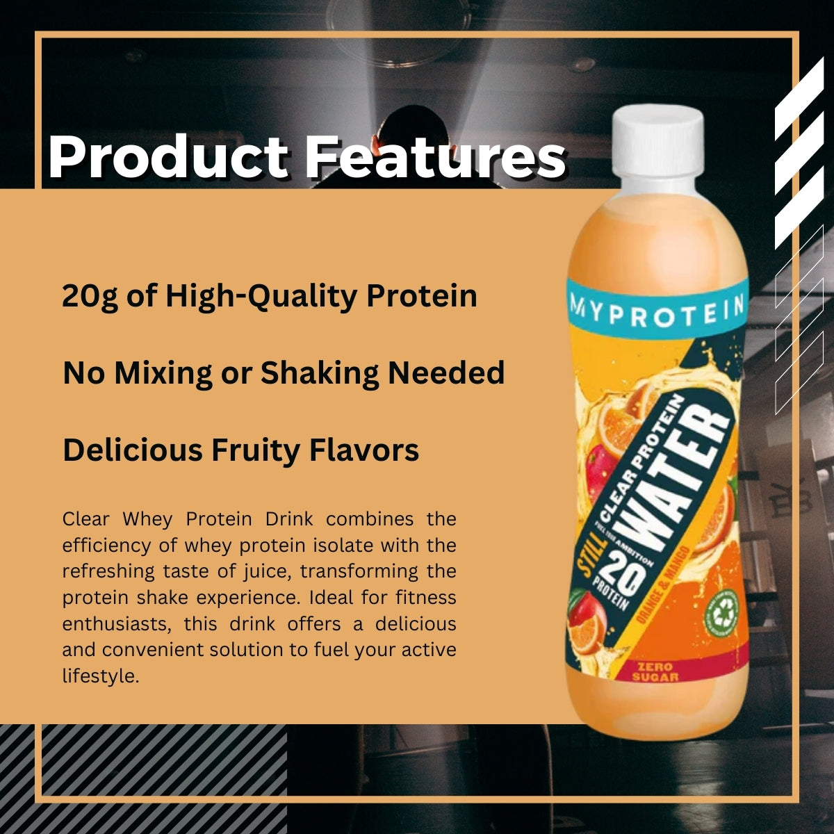 MyProtein Clear Protein Water, High Protein Drink - Features