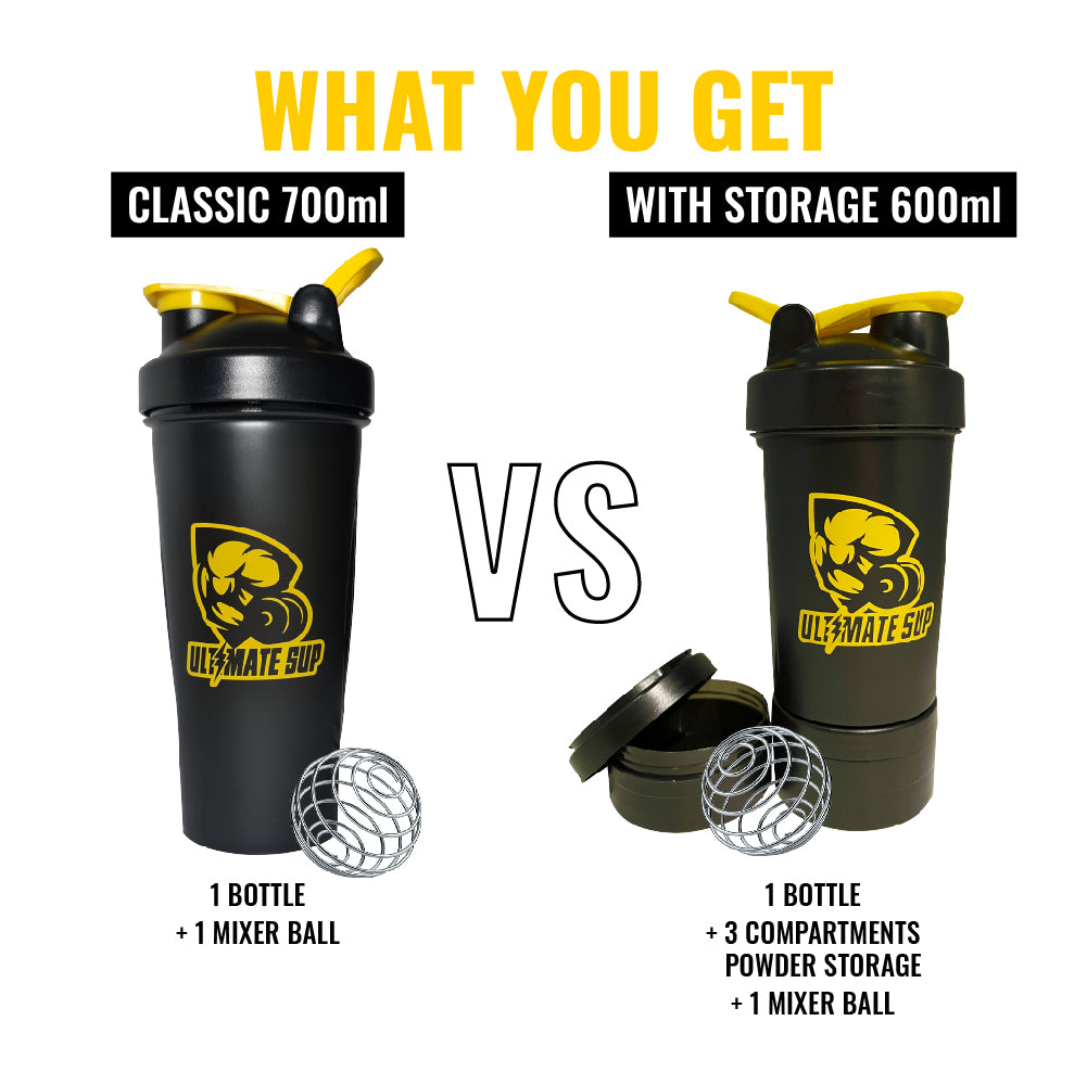 Signature Protein Shaker, Water Bottle with Blender Ball - Ultimate Sup-600ml