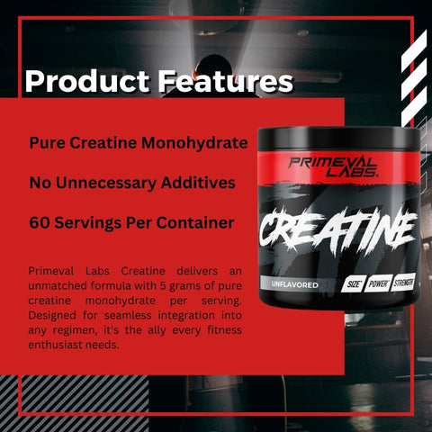 Primeval Labs, Creatine Monohydrate - Features
