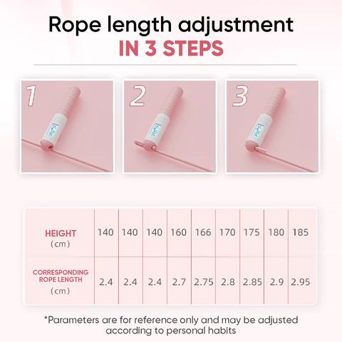 Digital Wireless Jumping Rope - length adjustment