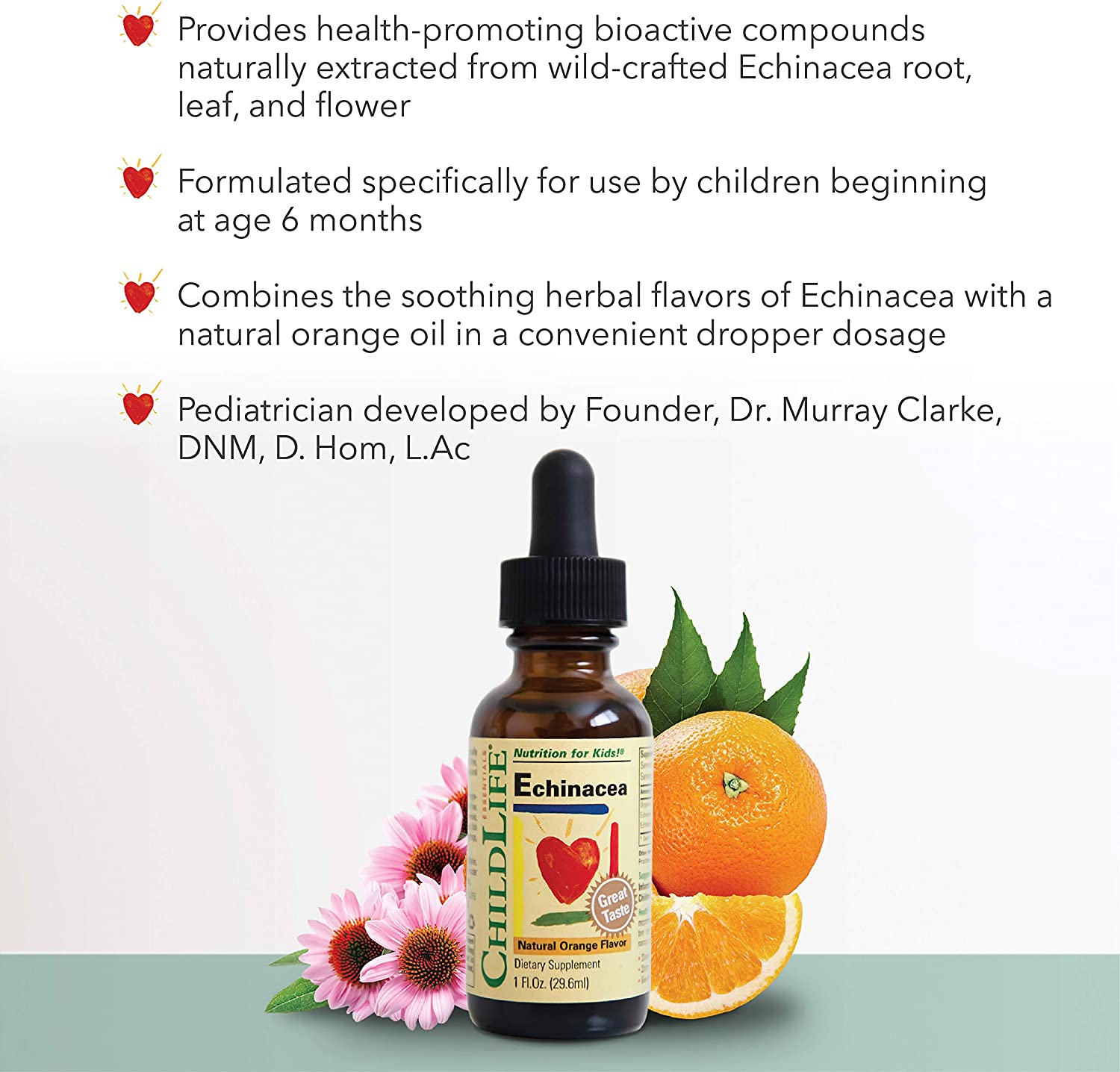 ChildLife, Essentials, Echinacea, Natural Orange Flavor, 1 fl oz (30 ml)