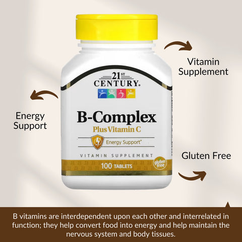 21st Century, B Complex Plus Vitamin C - benefits