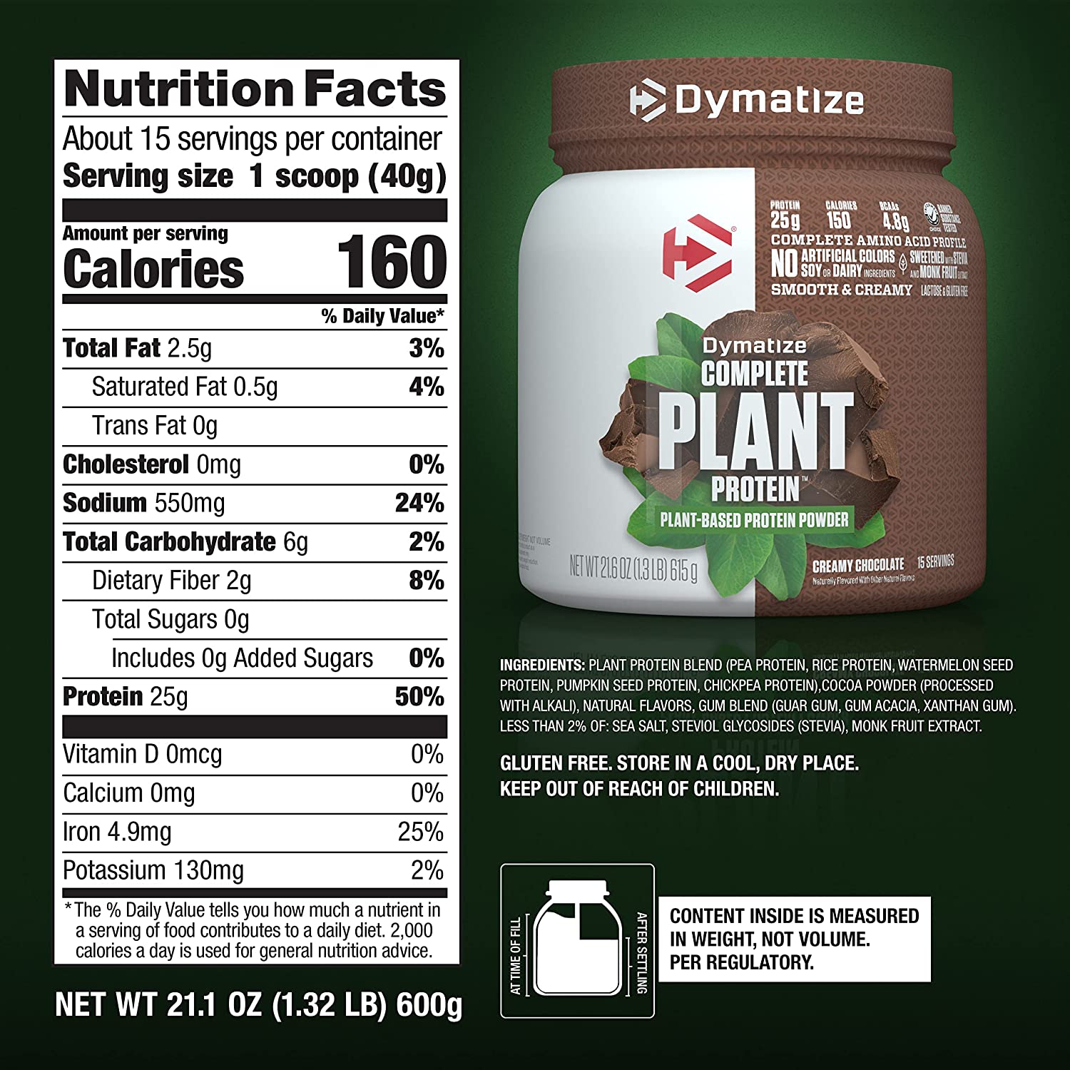 Dymatize Plant Protein Nutrition Facts