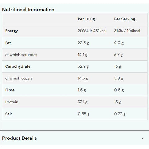 Myprotein Protein Wafer 2-10 packs - supplement facts