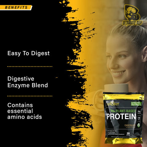 California Gold Nutrition, Chocolate Plant Based Protein - benefits