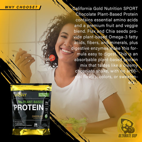 California Gold Nutrition, Chocolate Plant Based Protein - why choose