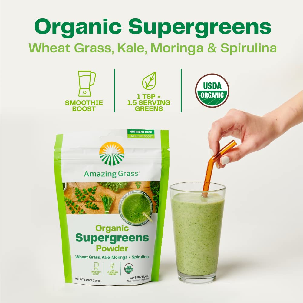 Amazing Grass Organic Supergreens Features