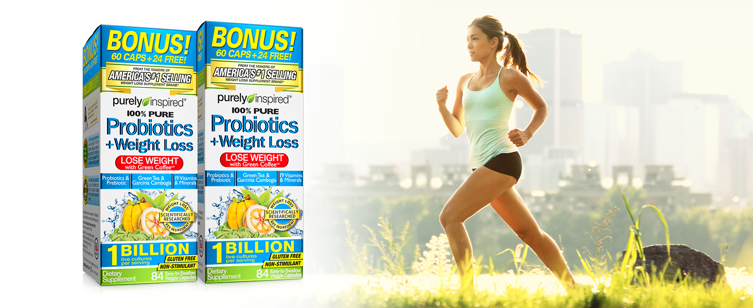 Purely Inspired, Probiotics + Weight Loss, 84 Easy-to-Swallow Veggie Capsules