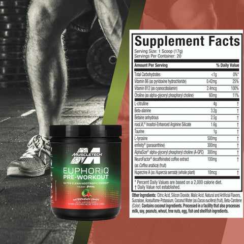 MuscleTech, EuphoriQ Pre Workout - supplement facts