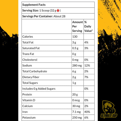 California Gold Nutrition, Chocolate Plant Based Protein - supplement facts