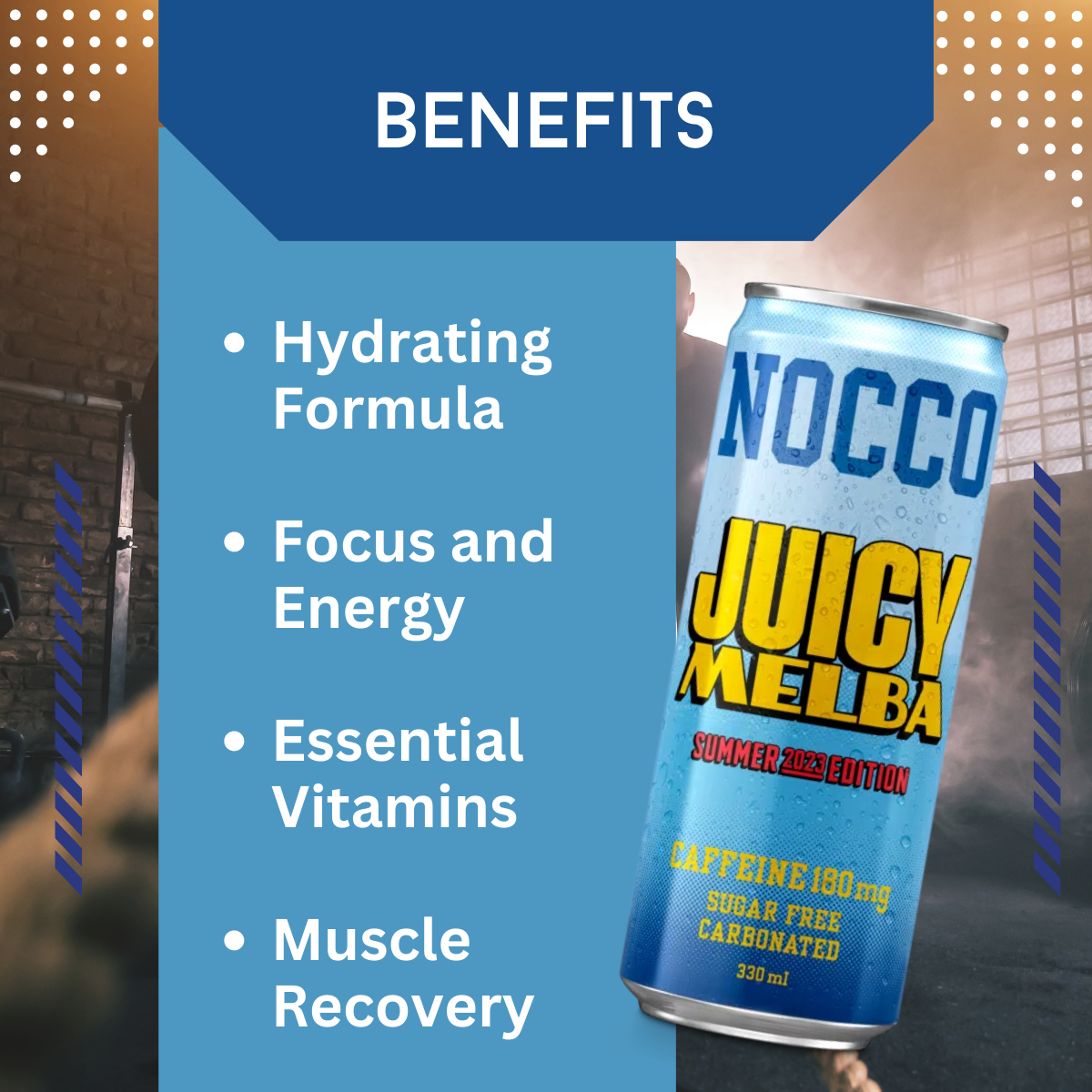 Nocco, Energy Drink, 330ml, 6-24 Cans - benefit