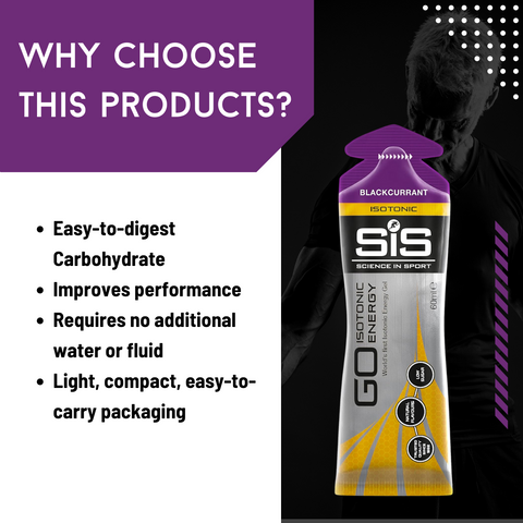 SIS GO Isotonic Energy Gels, With 22g Carbs, Low Sugar, 6-30 packs, 60 ml Per Serving, benefits