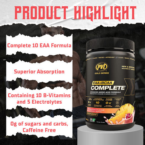 PVL Gold Series EAA + BCAA Complete - features