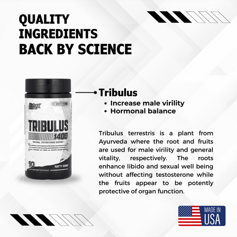 Nutrex Research, Tribulus 1400, Testosterone Booster, 90 Capsules, Key Feature, Quality Natrural Ingredients