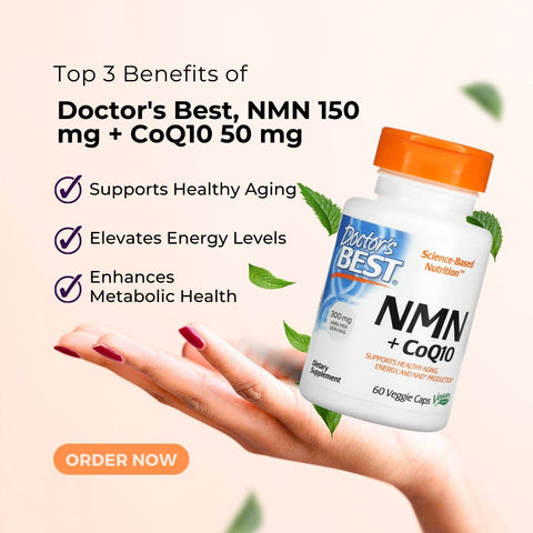 Doctor's Best, NMN 150 mg, CoQ10 50 mg - Benefits