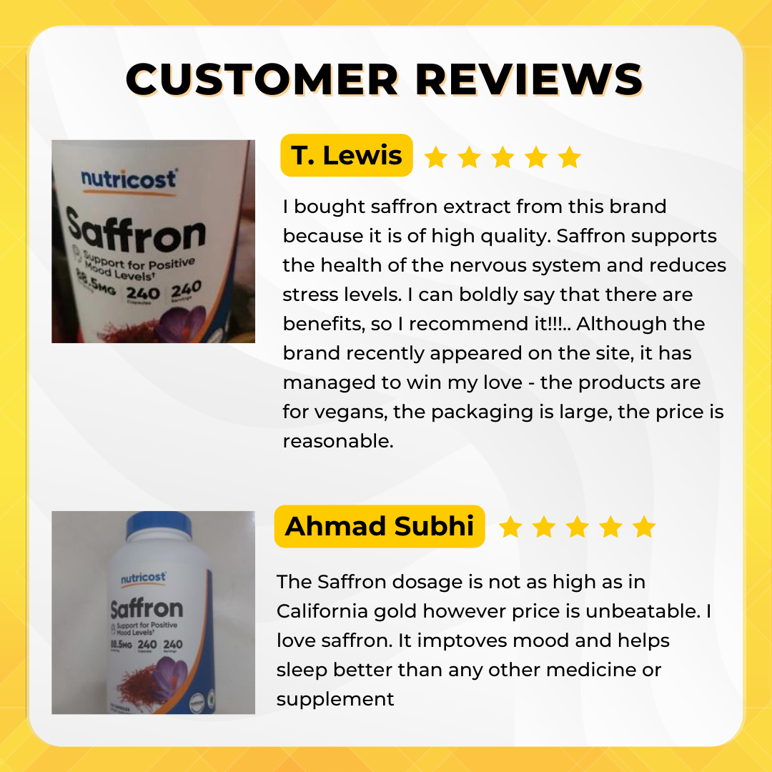 nutricost saffron - review