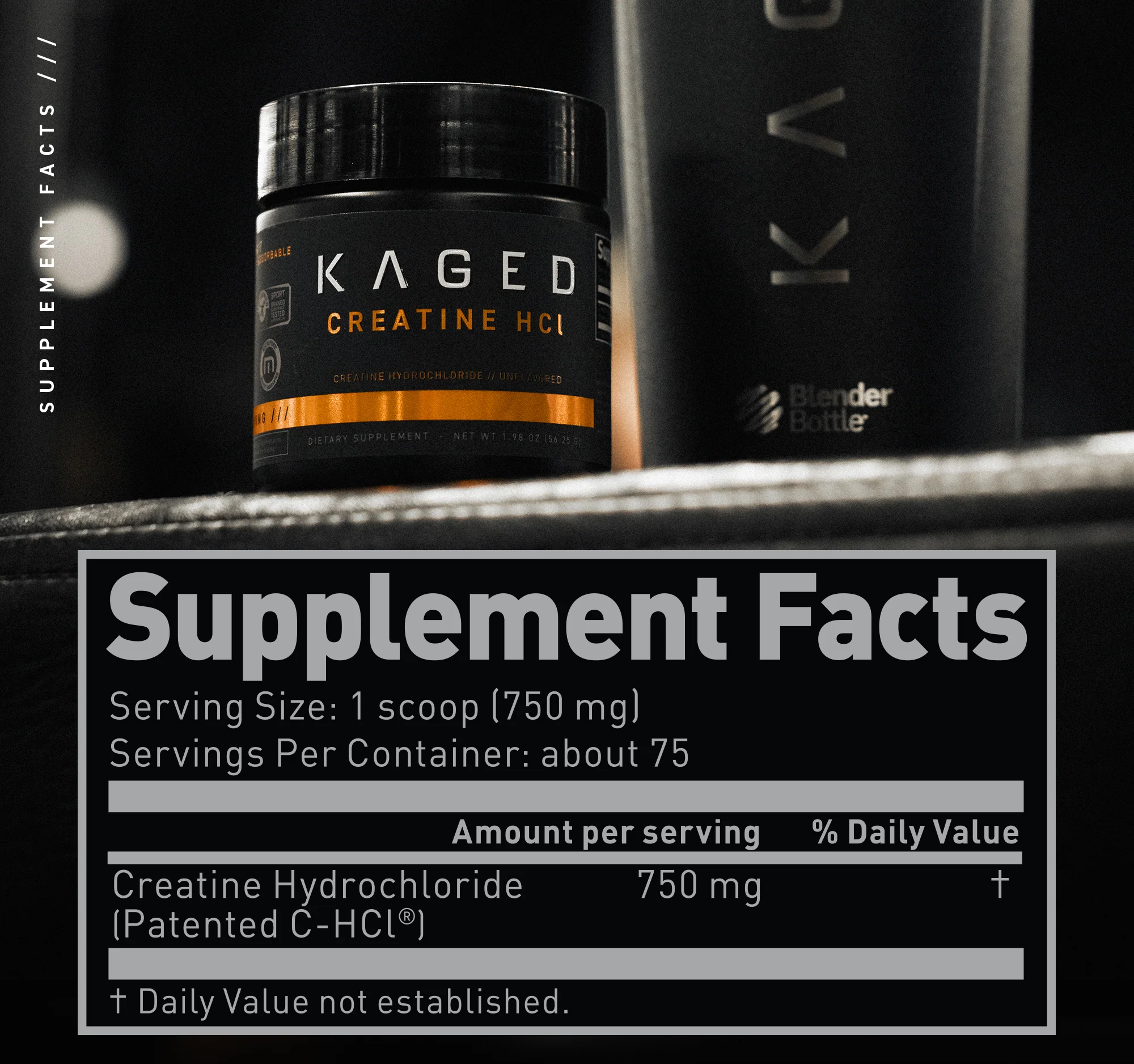 Kaged Muscle Patented C-HCI Supplement Facts