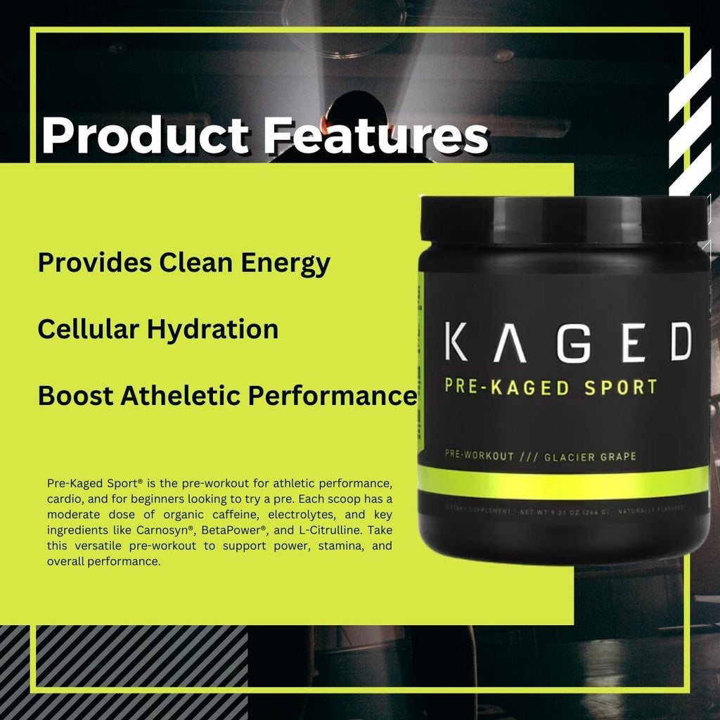 Kaged, PRE KAGED Sport, Pre Workout, 20 servings - Features