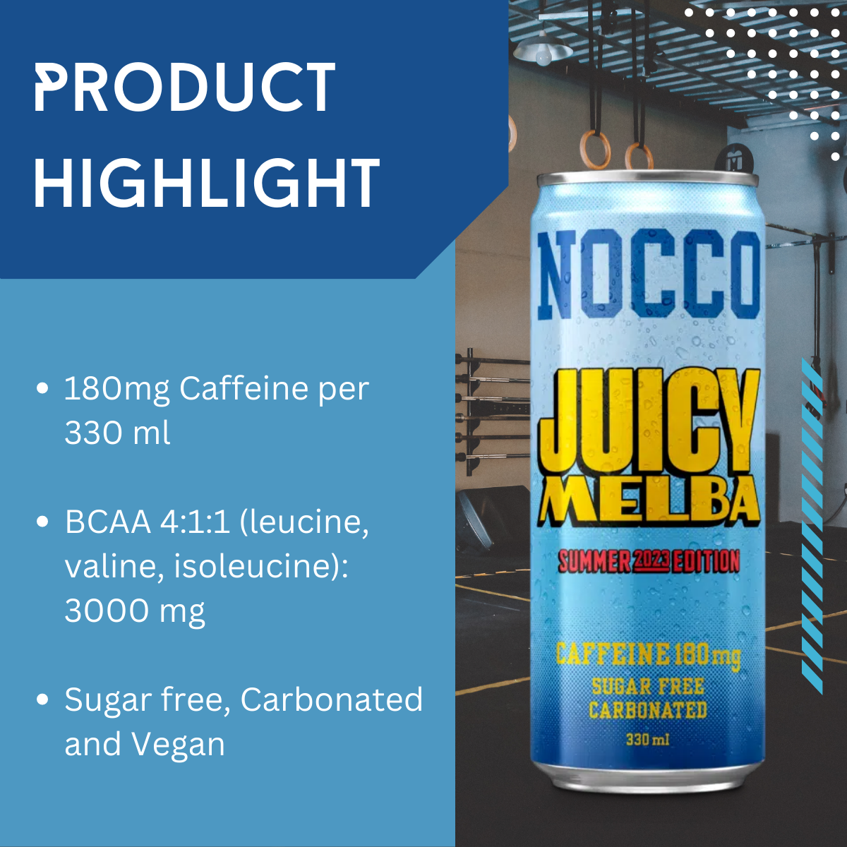 Nocco, Energy Drink, 330ml, 6-24 Cans - highlight