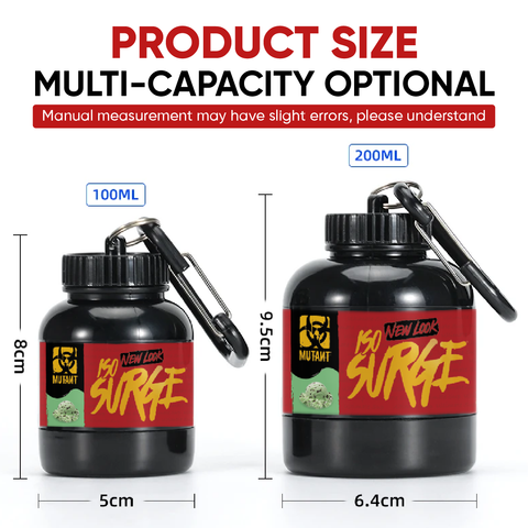 Portable Powder Container 100ml, Product Sizes