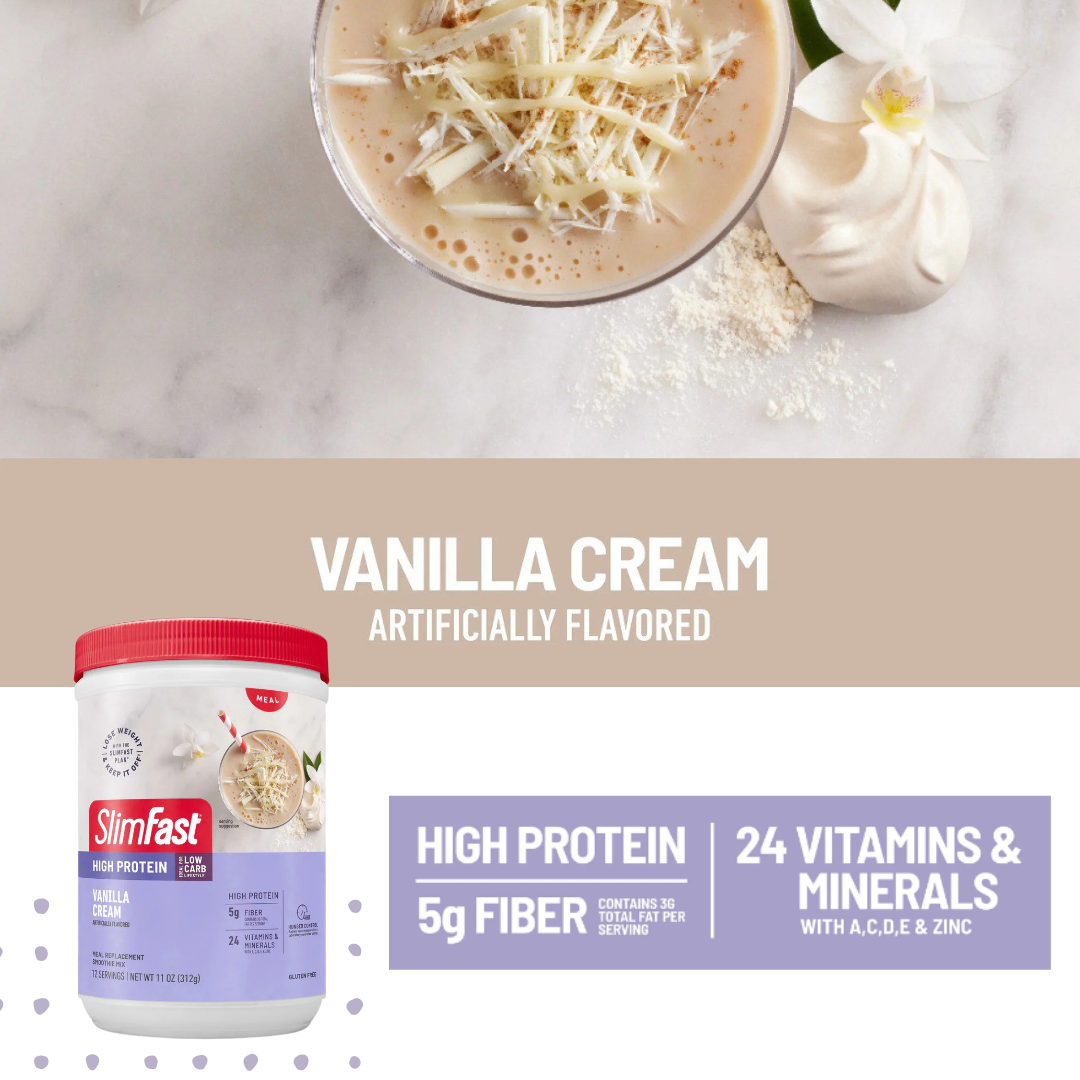SlimFast High Protein Nutrition Smoothie Mixes - Vanilla Cream