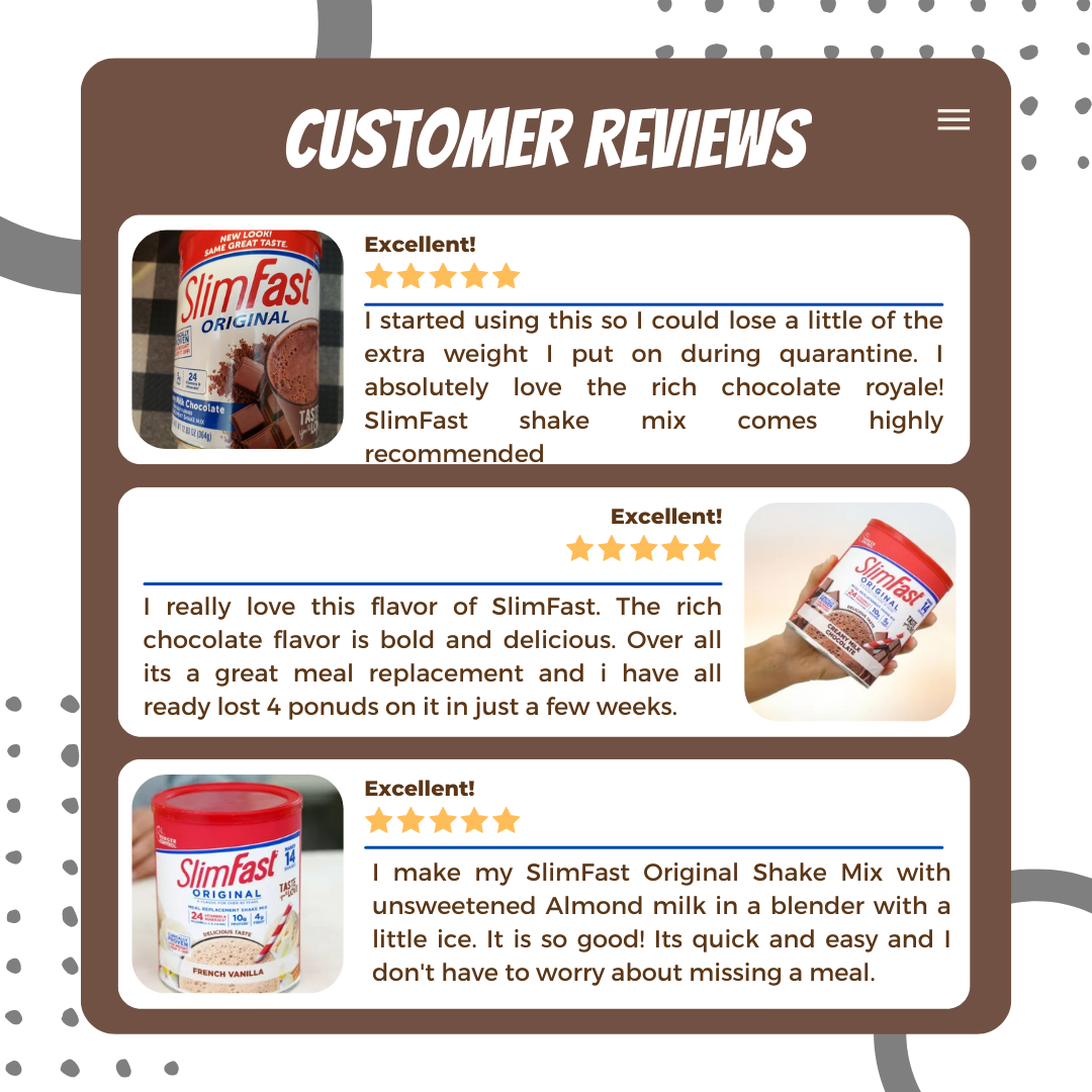 SlimFast Original & Diabetic Meal Replacement Shake - Reviews