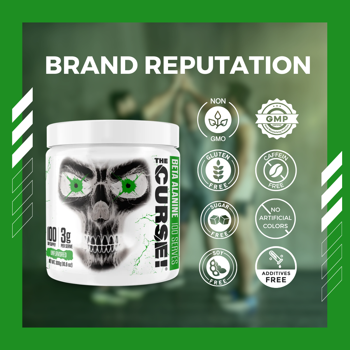 JNX Sports, The Curse, Beta Alanine, 100 Servings, Brand Reputation