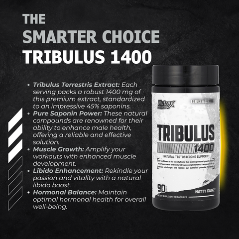 Why Choose Nutrex Research, Tribulus 1400, Testosterone Booster, 90 Capsules