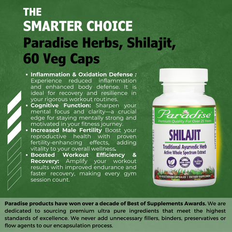 Why Buy Paradise Herbs, Shilajit, 60 Veg Caps