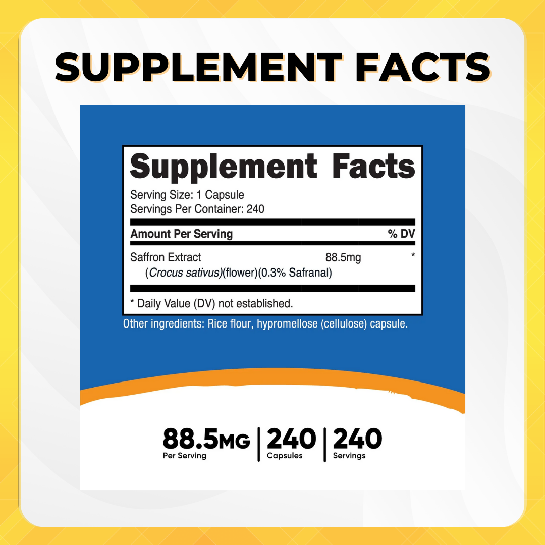 nutricost saffron - supplement