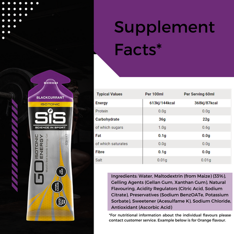 SIS GO Isotonic Energy Gels, With 22g Carbs, Low Sugar, 6-30 packs, 60 ml Per Serving, thumbnails