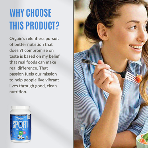 Orgain, Sport Protein Powder, Plant Protein, Vanilla - Why To Choose This Product