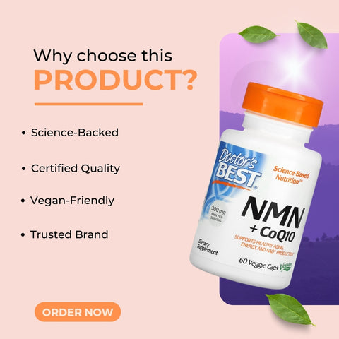 Doctor's Best, NMN 150 mg, CoQ10 50 mg - why choose