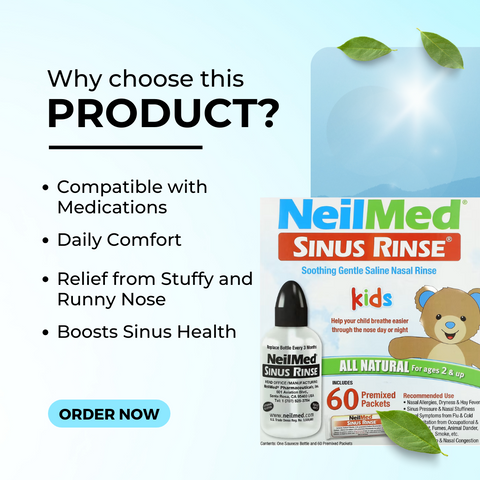 NeilMed, Kids, Sinus Rinse, Ages 2+, 60 Premixed Packets, Why choose