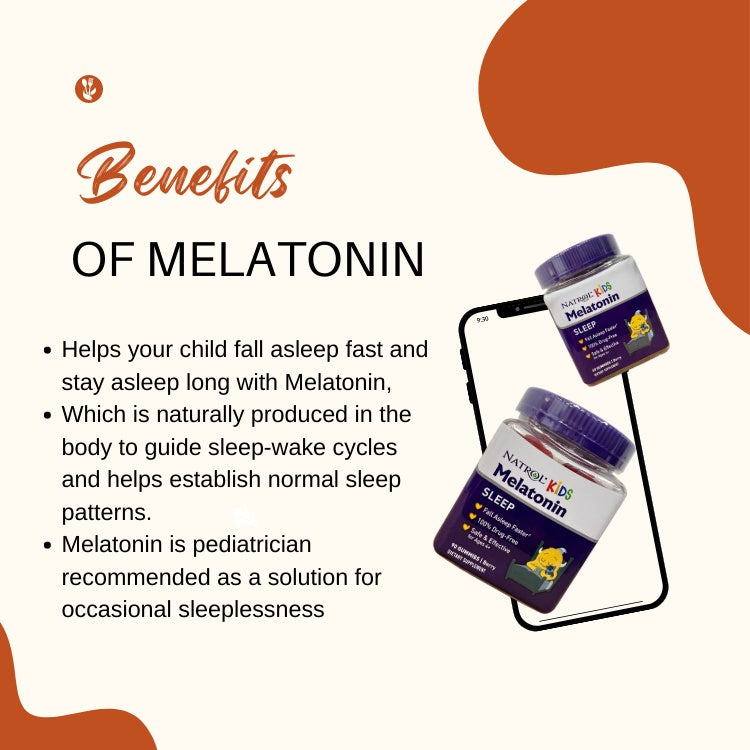 Natrol Kids Melatonin | Ages 4+ | Helps Establish Sleep Patterns | Berry Flavor | 60 - 90 Gummies - Benefits