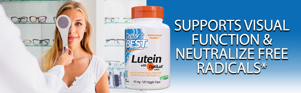 Doctor's Best, Lutein with OptiLut, 10 mg, 120 Veggie Caps