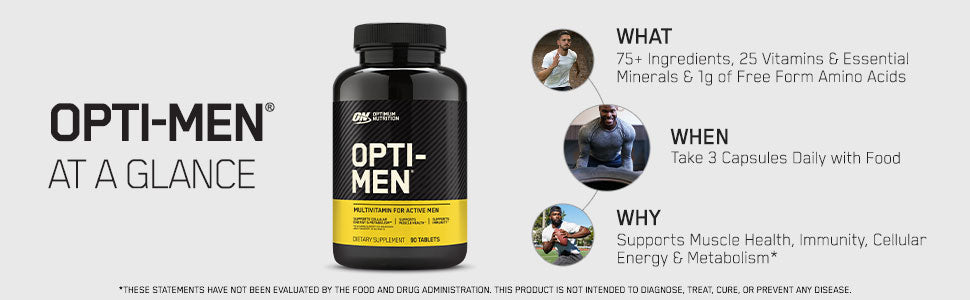 Optimum Nutrition Optimen Multi Vitamin for Men with 75+ Ingredients