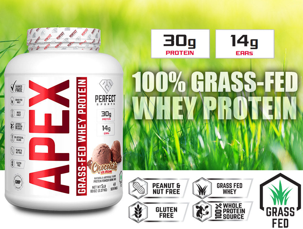 Perfect Sports Apex Grass-Fed 100% Pure Whey Protein Concentrate