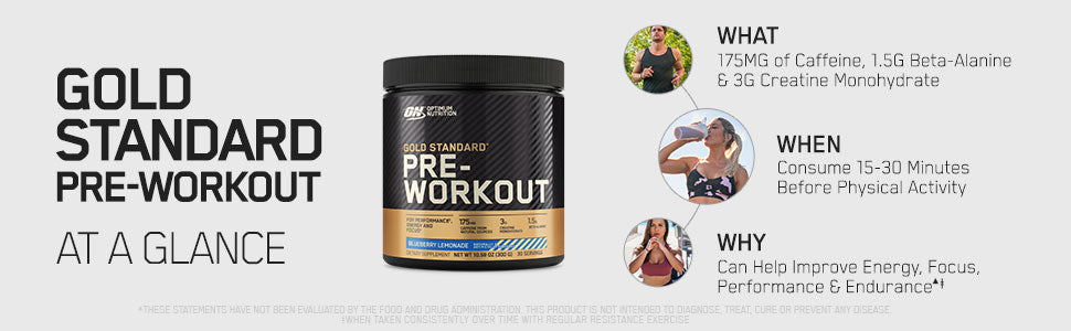 Optimum Nutrition Gold Standard Pre Workout At A Glance