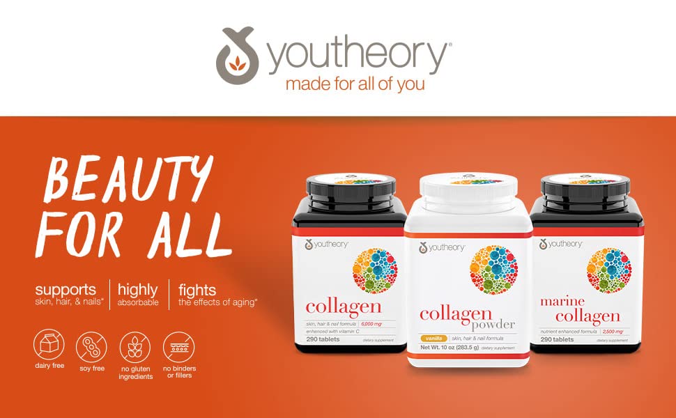 Youtheory, Collagen, 120-290 Tablets
