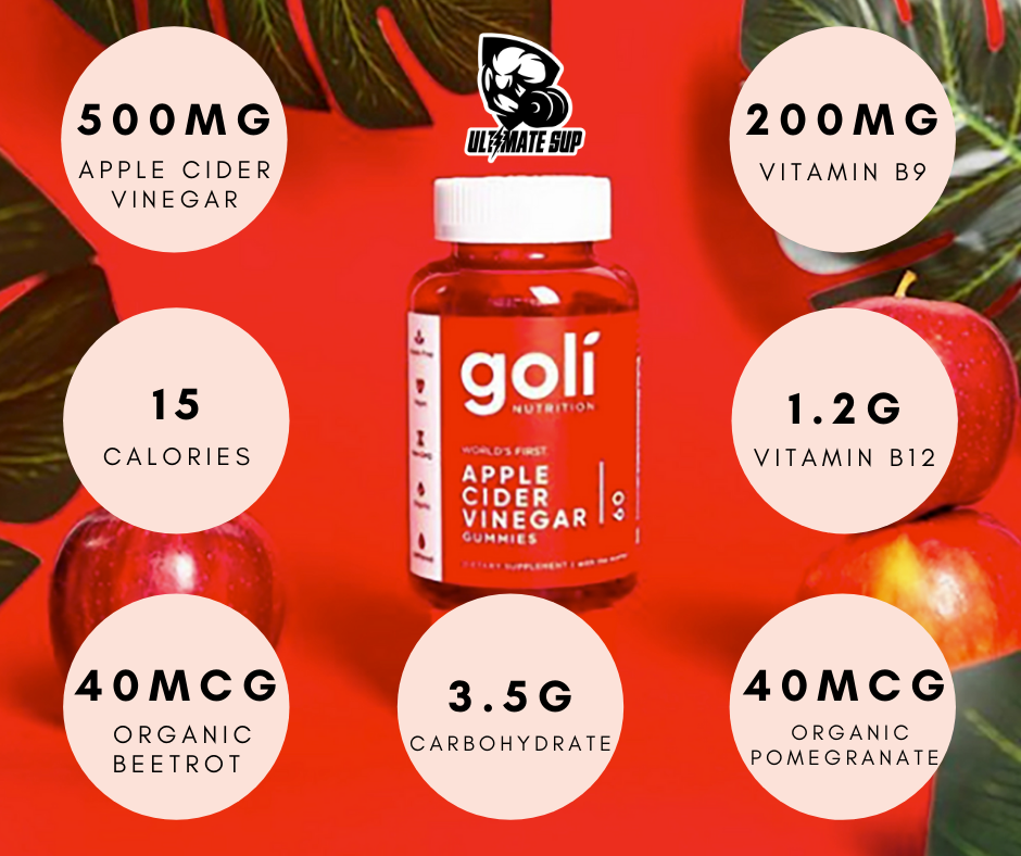 GOLI Nutrition, Apple Cider Vinegar Gummy, 60 gummies