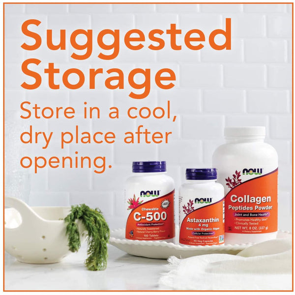 Now Foods, Double Strength, L-Theanine, Stress Management for Vegetarian/Vegan, 60-120 Capsules - storage