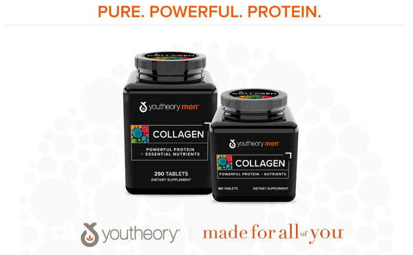 Youtheory, Collagen for Men  Powerful Protein + Essential Nutrients Vitamin C & Biotin  5000mg Pure Collagen Peptides - use