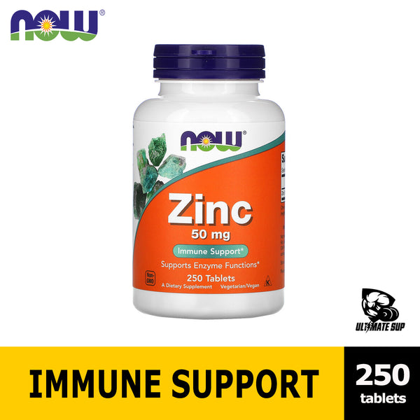 Now Foods Zinc Gluconate 50 Mg 100 250 Tablets Support Immune Sk Ultimate Sup 7471