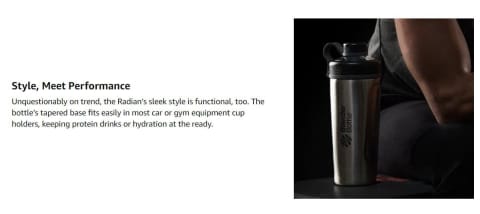 Blender Bottle Stainless steel bottle black